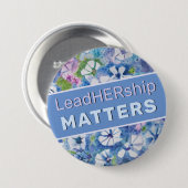 Badge Rond 7,6 Cm Bouton LeadHERship Matters (Devant & derrière)