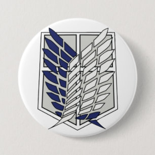 Badge Rond 7,6 Cm Bouton logo d'attaque d'anime