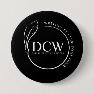 Badge Rond 7,6 Cm Bouton Logo noir