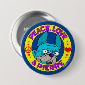 Badge Rond 7,6 Cm Bouton Logo Pierre (Devant & derrière)