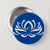 Badge Rond 7,6 Cm Bouton Lotus 47 47e Potus Kamala Harris (Devant & derrière)