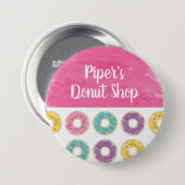 Badge Rond 7,6 Cm Bouton Magasin Arc-en-ciel Sprinkel Donut (Devant & derrière)