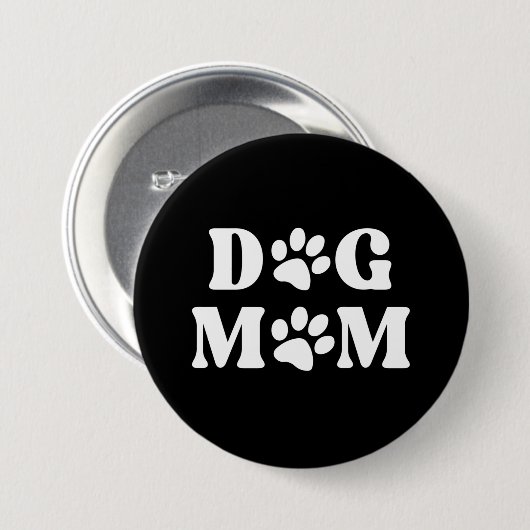 Badge Rond 7,6 Cm Bouton maman chien (Devant & derrière)