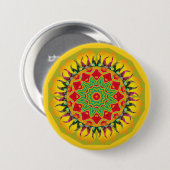 Badge Rond 7,6 Cm Bouton Mandala (Devant & derrière)