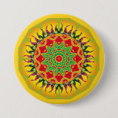 Badge Rond 7,6 Cm Bouton Mandala (Devant)