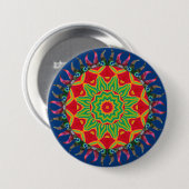 Badge Rond 7,6 Cm Bouton Mandala (Devant & derrière)
