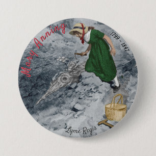Badge Rond 7,6 Cm Bouton Mary Anning #1