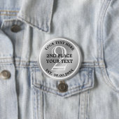 Badge Rond 7,6 Cm Bouton Médaille d'argent pour la 2e place en compé (En situation)