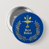 Badge Rond 7,6 Cm Bouton meilleur Baker (Devant & derrière)