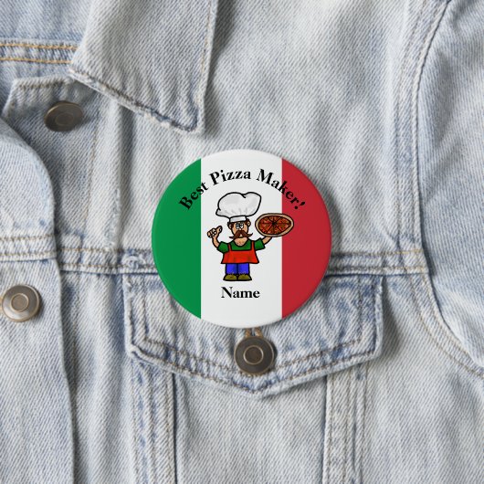 Badge Rond 7,6 Cm Bouton Meilleur fabricant de pizza (En situation)