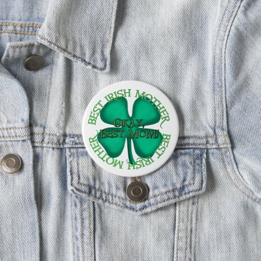 Badge Rond 7,6 Cm Bouton Meilleure mère irlandaise (En situation)