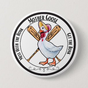 Badge Rond 7,6 Cm Bouton Mère Oie