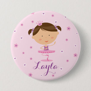 Badge Rond 7,6 Cm Bouton mignon de fille de ballerine de danseur