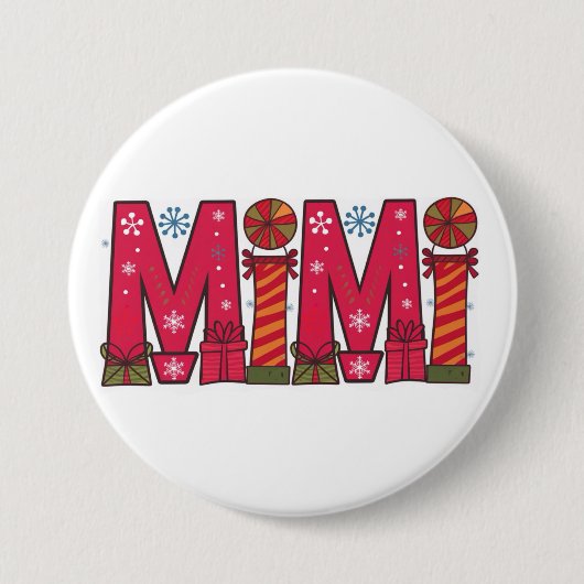 Badge Rond 7,6 Cm bouton MiMi (Devant)