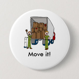 Badge Rond 7,6 Cm Bouton mobile d'hommes de camion