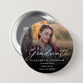 Badge Rond 7,6 Cm Bouton Moderne de script photo (Devant & derrière)