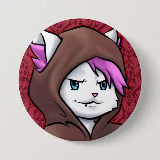 Badge Rond 7,6 Cm Bouton moine Kitty (Devant)