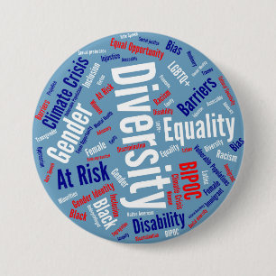 Badge Rond 7,6 Cm Bouton Mots démocratiques