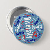 Badge Rond 7,6 Cm Bouton Mots démocratiques (Devant & derrière)