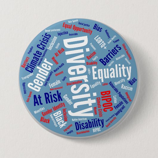 Badge Rond 7,6 Cm Bouton Mots démocratiques (Devant)