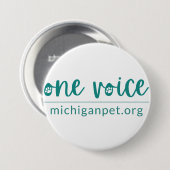 Badge Rond 7,6 Cm Bouton MPA One Voice (Devant & derrière)
