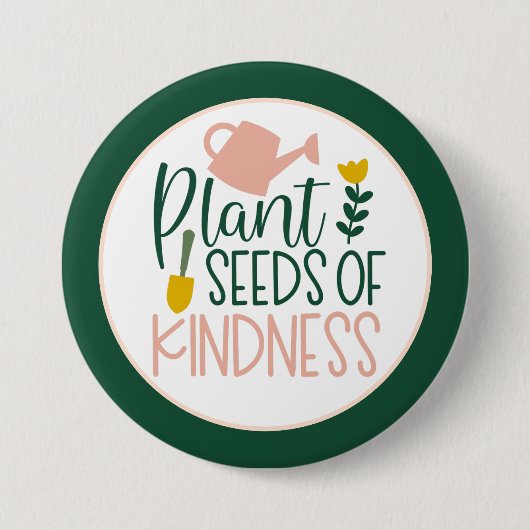 Badge Rond 7,6 Cm Bouton Nature du jardin plante (Devant)