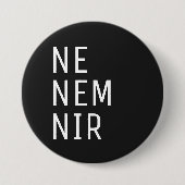 Badge Rond 7,6 Cm Bouton Ne Nem Nir Pronoun (Devant)