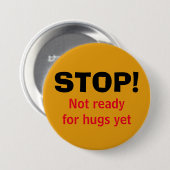 Badge Rond 7,6 Cm Bouton NO HUGS (Devant & derrière)