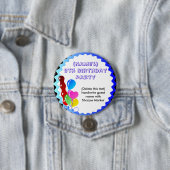 Badge Rond 7,6 Cm Bouton Nom de la broche Anniversaire Fête Favorise (En situation)