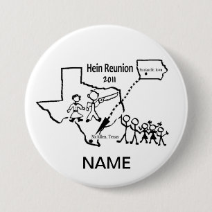 Badge Rond 7,6 Cm Bouton nommé d'étiquette