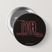 Badge Rond 7,6 Cm Bouton Officiel de Made In Hell (Devant & derrière)
