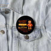 Badge Rond 7,6 Cm Bouton orange d'alerte d'allergie alimentaire de (En situation)