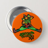 Badge Rond 7,6 Cm Bouton Orange Sprout (Devant & derrière)