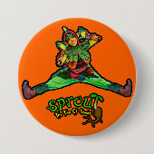 Badge Rond 7,6 Cm Bouton Orange Sprout (Devant)