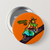 Badge Rond 7,6 Cm Bouton Orange Sprout Tree (Devant & derrière)
