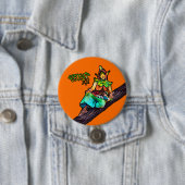 Badge Rond 7,6 Cm Bouton Orange Sprout Tree (En situation)