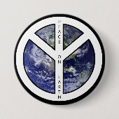 Badge Rond 7,6 Cm Bouton Paix sur Terre (Devant)