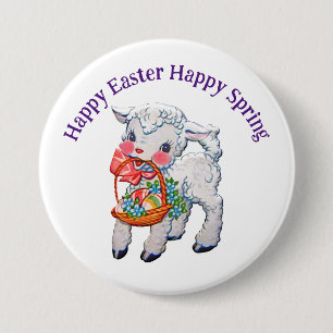 Badge Rond 7,6 Cm Bouton Panier d'agneau