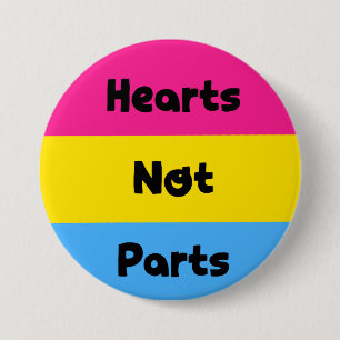 Badge Rond 7,6 Cm Bouton Pansexual de fierté de pièces de coeurs p