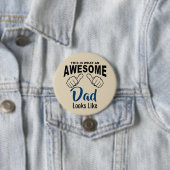 Badge Rond 7,6 Cm Bouton Papa Incroyable (En situation)