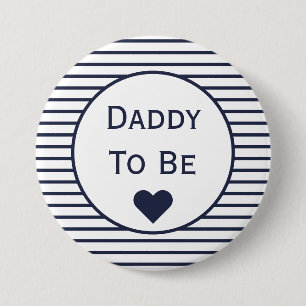 Badge Rond 7,6 Cm Bouton Papa to Be Baby shower