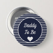 Badge Rond 7,6 Cm Bouton Papa to Be Baby shower (Devant & derrière)