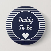 Badge Rond 7,6 Cm Bouton Papa to Be Baby shower (Devant)