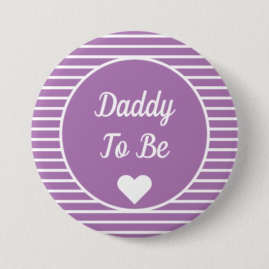 Badge Rond 7,6 Cm Bouton Papa to Be Baby shower (Devant)