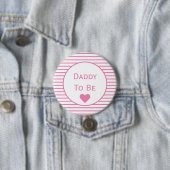 Badge Rond 7,6 Cm Bouton Papa to Be Baby shower (En situation)