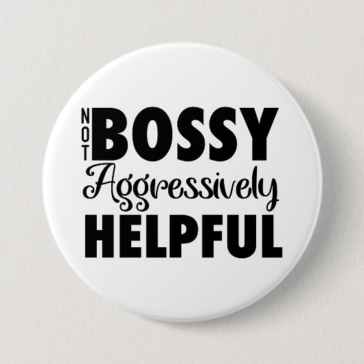 Badge Rond 7,6 Cm Bouton Pas Boss (Devant)