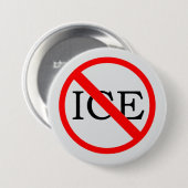 Badge Rond 7,6 Cm Bouton "PAS DE GLACE" (Devant & derrière)