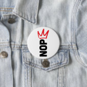 Badge Rond 7,6 Cm Bouton Pas De Rois (En situation)