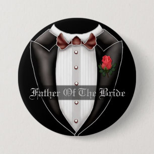 Badge Rond 7,6 Cm Bouton Père Du Mariage Marié