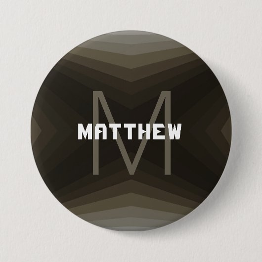 Badge Rond 7,6 Cm Bouton personnalisable Brown - HAMbyWG (Devant)